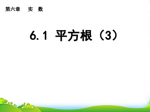 人教版七年级数学下册第六章《 平方根3 》公开课课件