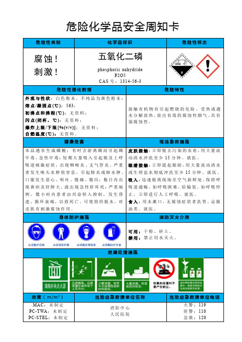 五氧化二磷-危险化学品安全周卡