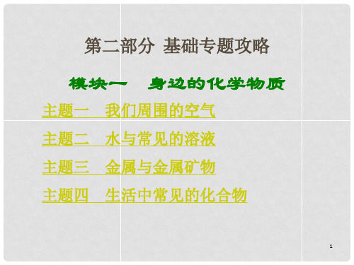 四川省中考化学总复习 第二部分基础专题攻略 模块一身