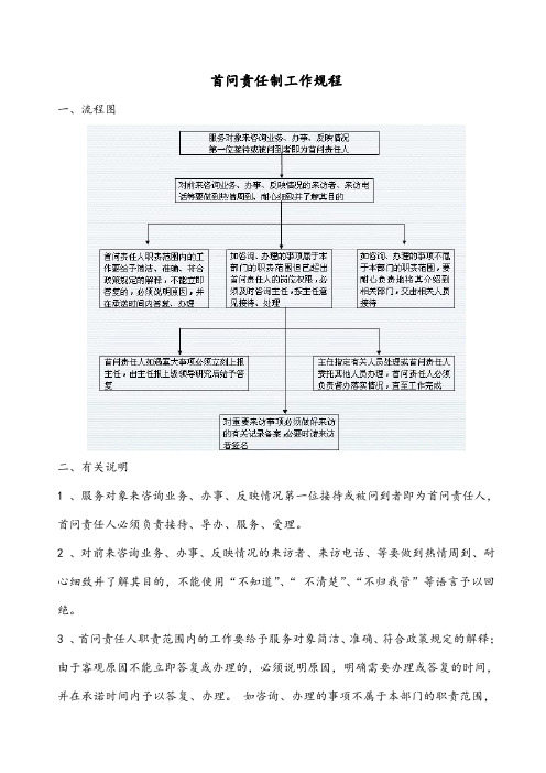 首问责任制工作规程