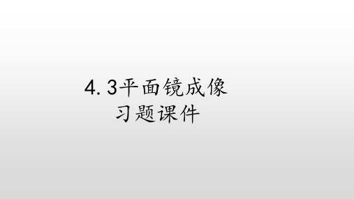 人教版八年级物理平面镜成像习题课件