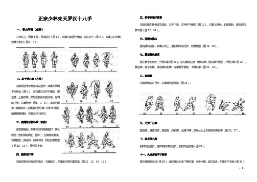 正宗先天少林罗汉十八手doc