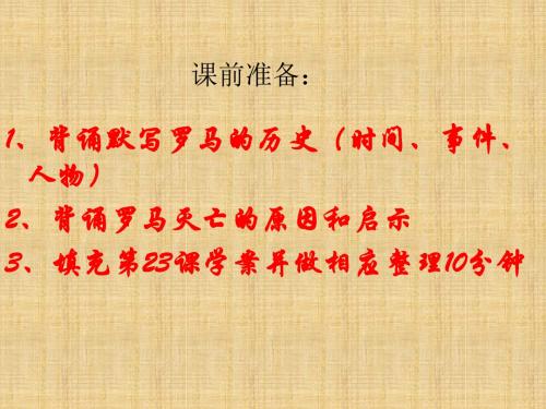山东省聊城外国语学校初中八年级历史下册 第23课 文明的冲撞与交融名师课件 北师大版