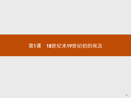 2019-2020学年高中历史人教版选修1课件：第六单元 第1课 18世纪末19世纪初的埃及 