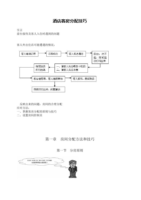 酒店客房分配技巧