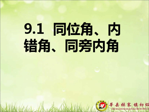 青岛版七年级数学下册课件91 同位角内错角同旁内角共18张