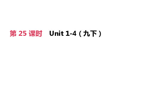 牛津译林版英语2018-2019学年中考九年级下册Units1-4复习课件