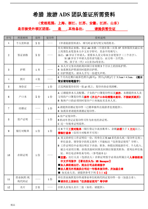 希腊 旅游ADS团队签证所需资料儿童教育精选