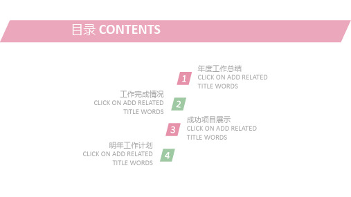 简约清新工作总结汇报PPT模板 (2)