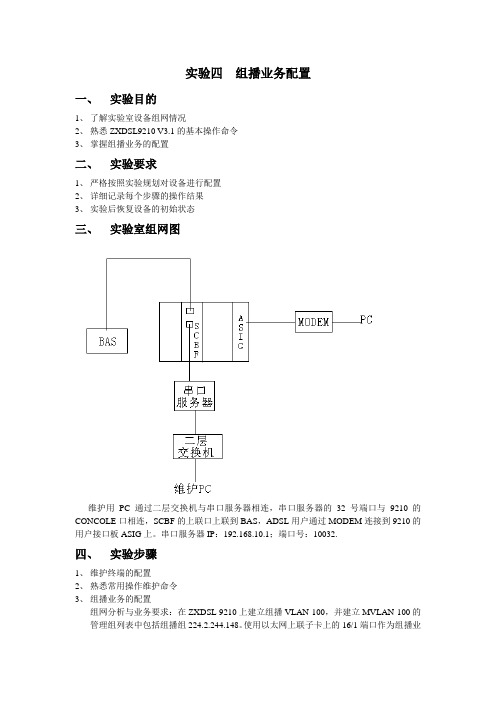 实验四组播业务配置