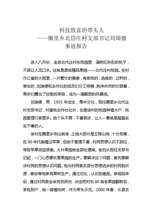 刘瑞德事迹报告
