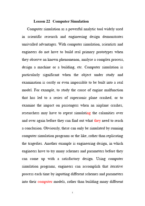Lesson 22 Computer Simulation