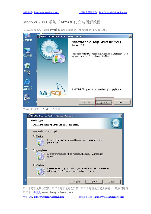 2003系统下MYSQL的安装图解教程