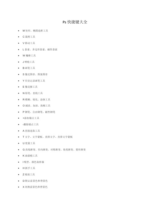 ps快捷键大全