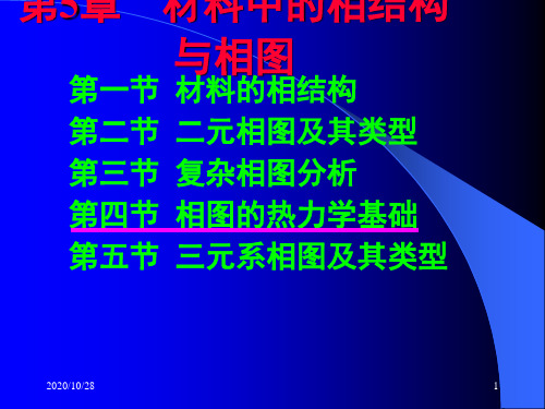 材料科学基础第5章 材料的相结构与相图 ppt课件[1]