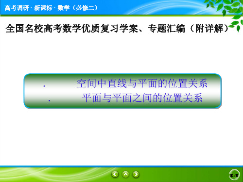 空间中直线与平面的位置关系