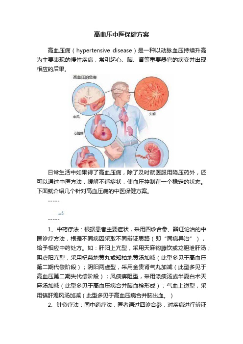 高血压中医保健方案