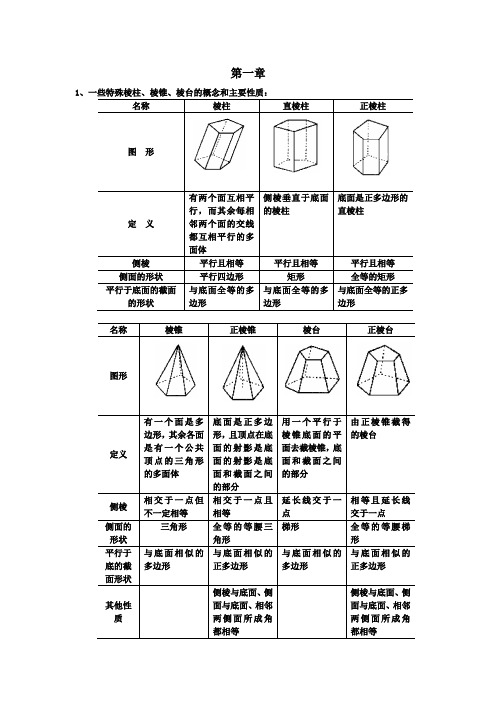 数学必修2第一章