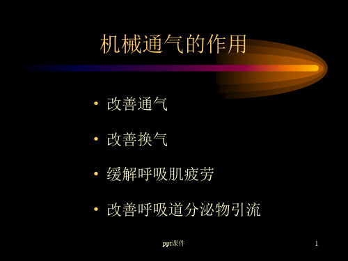 急性肺损伤的机械通气治疗  ppt课件