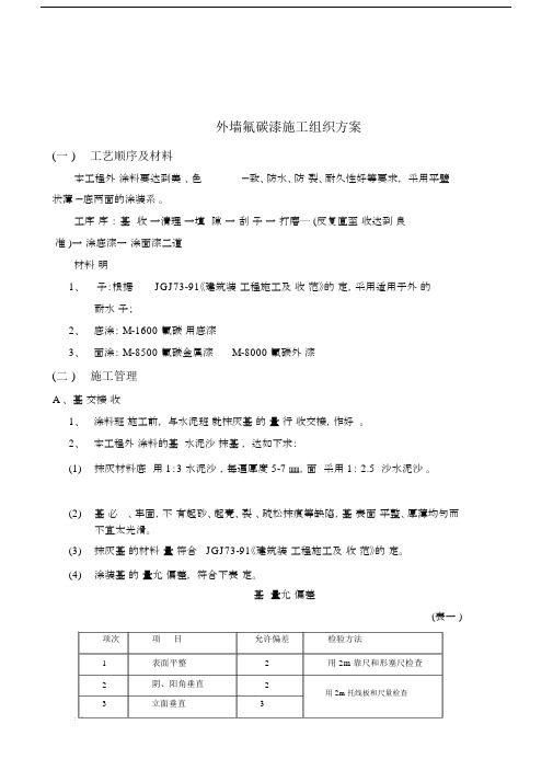 外墙氟碳漆施工规划方案.docx