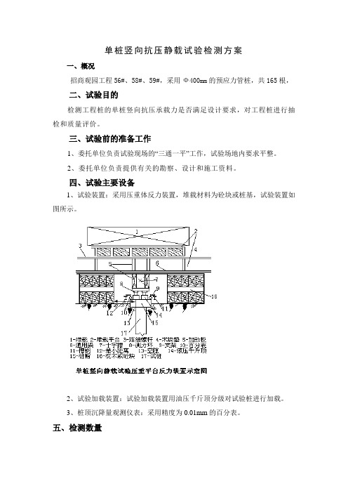 单桩竖向静载试验检测方案