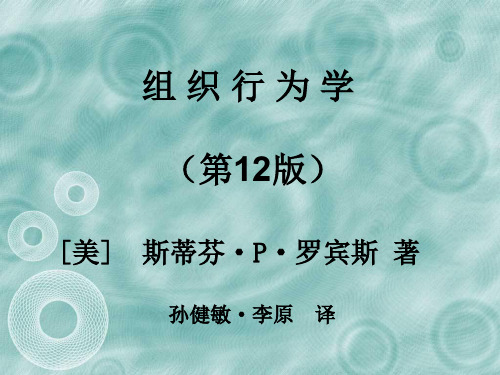 斯蒂芬P罗宾斯 组织行为学完整版.ppt