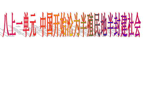 部编人教版八年级上册历史第一单元中国开始沦为半殖民地半封建社会复习课件(25张)(共24张PPT)