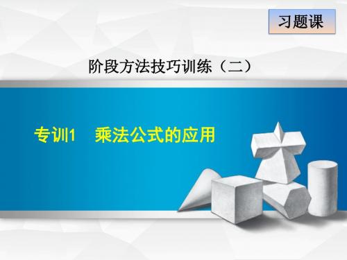 冀教版七年级数学下册第8章整式乘法 专训1 乘法公式的应用 PPT课件