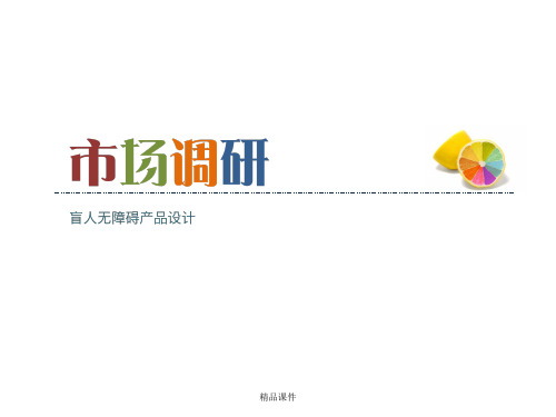 盲人无障碍产品设计市场调研
