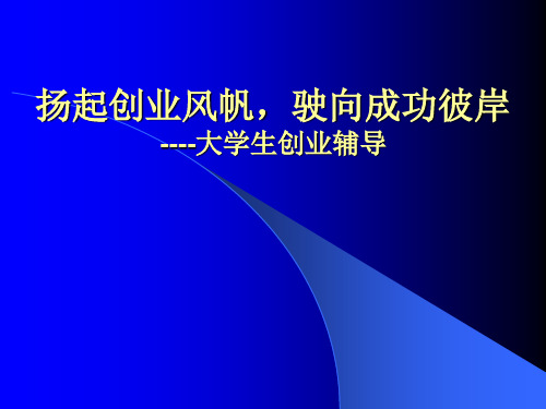 创业辅导(ppt文档)