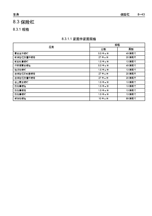 乐骋乐风维修手册二十九：保险杠