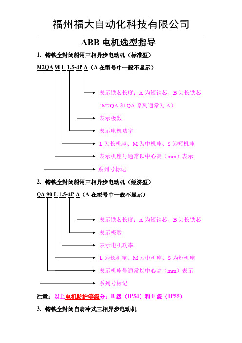 ABB电机选型指导