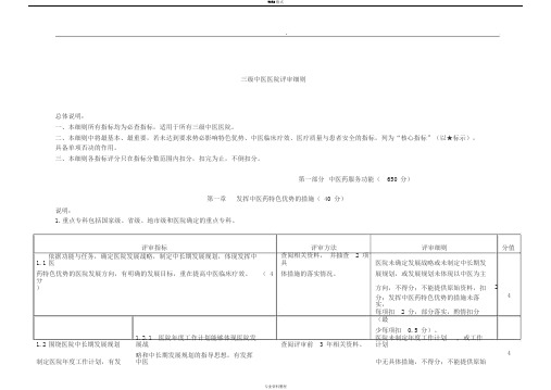 三级中医医院评审细则(三甲中医院评审)