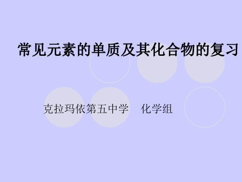 高中化学 常见元素的单质及其化合物的复习 课件.ppt