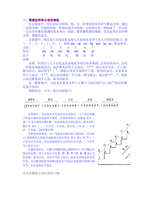 [整理版]简谱