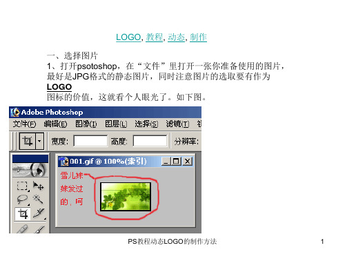 PS教程动态LOGO的制作方法 ppt课件