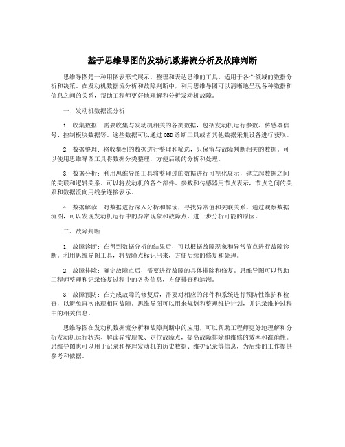 基于思维导图的发动机数据流分析及故障判断