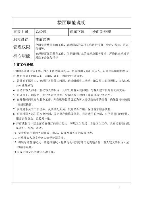 楼面职能说明 (1)