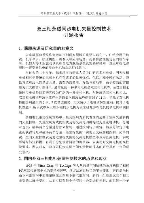 双三相永磁同步电机双电机矢量控制剖析