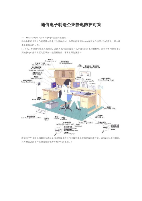 通信电子制造企业静电防护对策