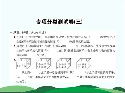 六年级下册数学习题课件专项分类测试卷 人教版 1