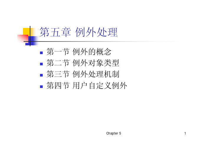 第五章 例外处理