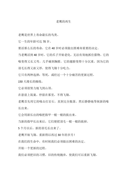 老鹰的再生