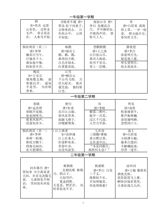 沪教版小学语文古诗名言-上海(DOC)