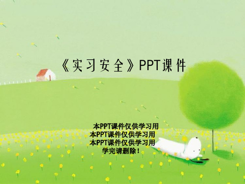 《实习安全》PPT课件