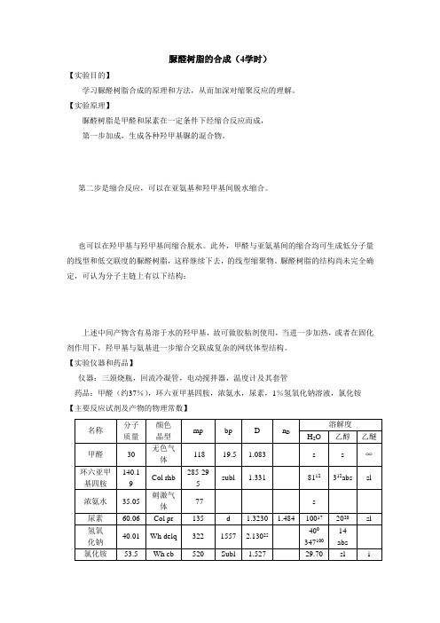 脲醛树脂的合成