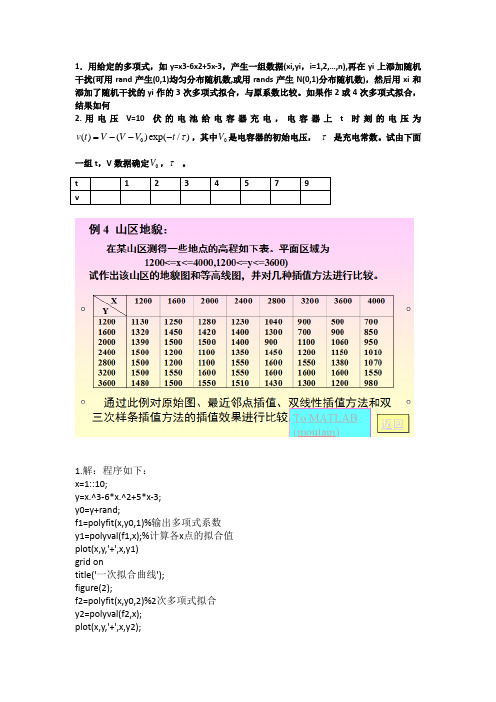 数据拟合试题及答案