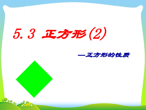 浙教版八年级数学下册第五章《5.3正方形(2)》优质公开课课件