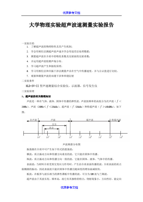 [实用参考]大学物理实验超声波速测量实验报告.doc