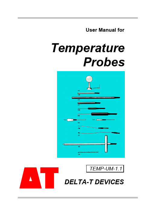 温度传感器TEMP-UM-1.1 Delta-T设备用户手册说明书